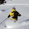 sciare in neve fresca